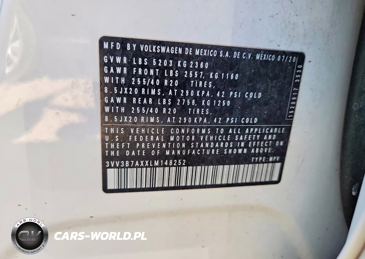 2020 Volkswagen Tiguan Se VIN:3VV3B7AXXLM148252 - 12