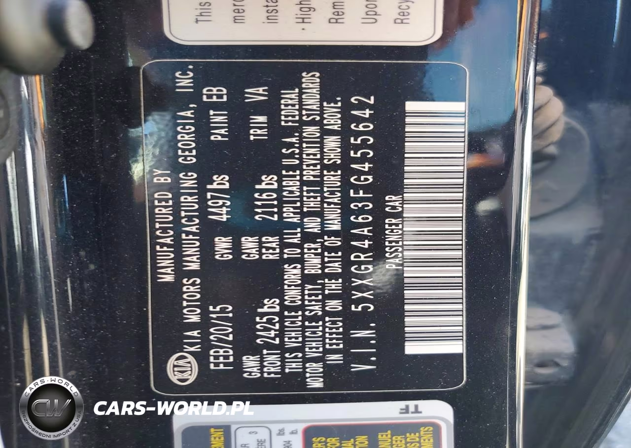 2015 Kia Optima Sx VIN:5XXGR4A63FG455642 - 12