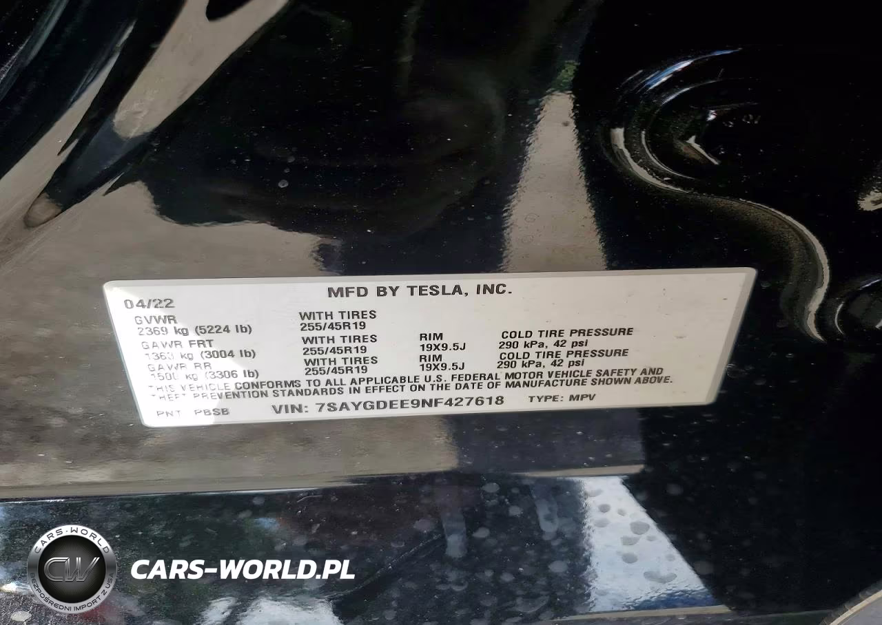 2022 Tesla Model Y VIN:7SAYGDEE9NF427618 - 13