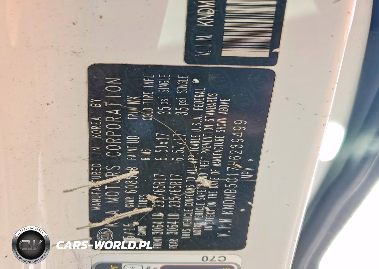 2017 Kia Sedona Lx VIN:KNDMB5C17H6239499 - 13