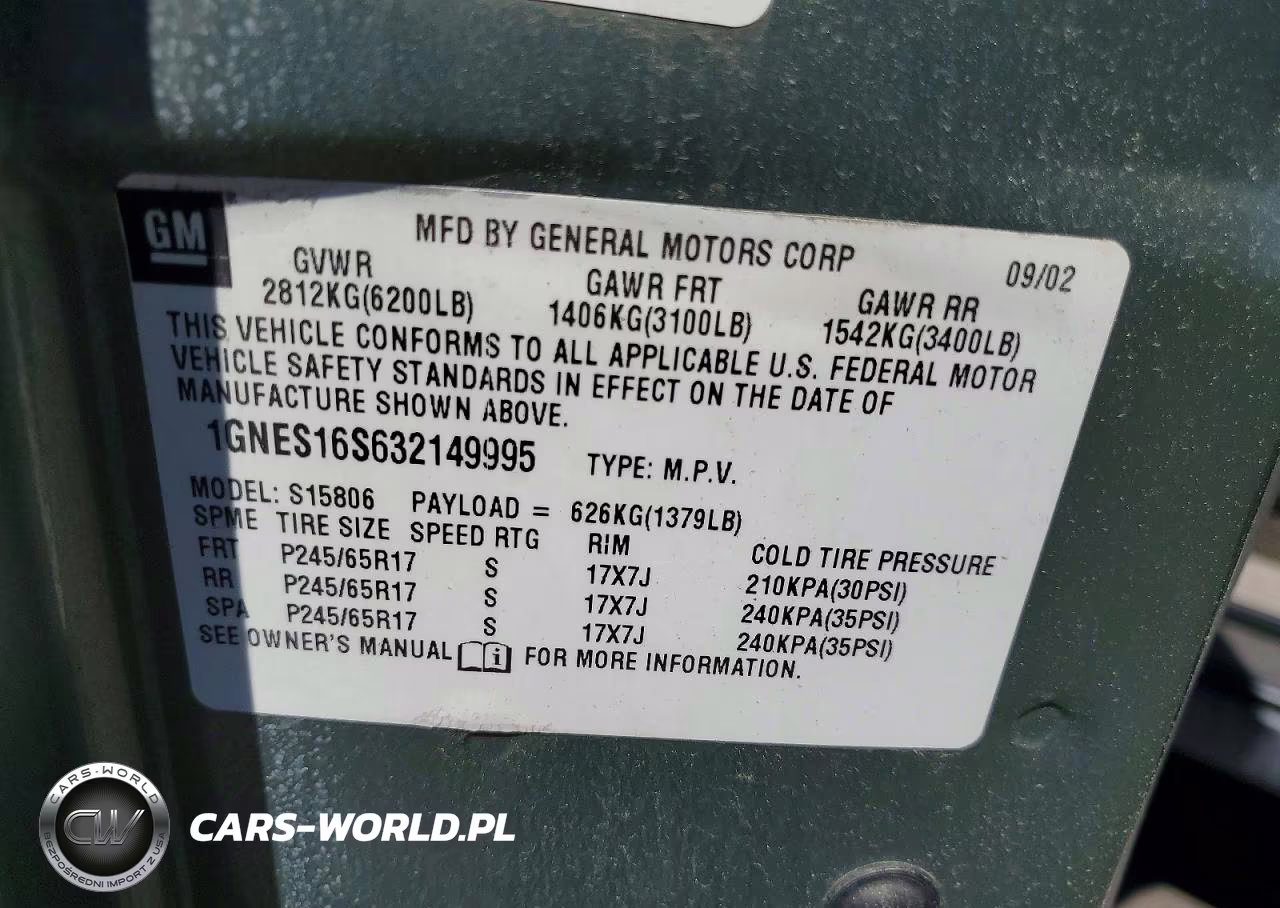 2003 Chevrolet Trailblazer Ext VIN:1GNES16S632149995 - 13