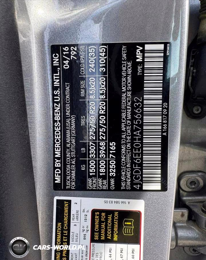 2017 Mercedes-Benz Gls 450 4Matic VIN:4JGDF6EE0HA756632 - 10