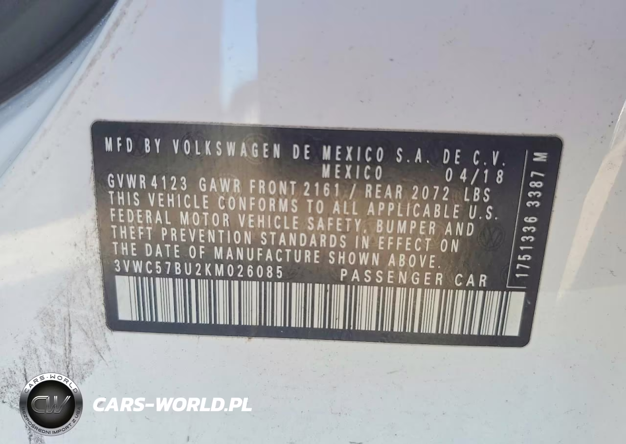 2019 Volkswagen Jetta S VIN:3VWC57BU2KM026085 - 12