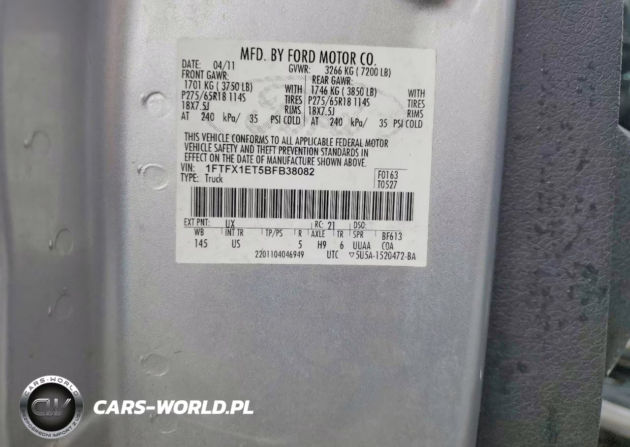 2011 Ford F150 Super Cab VIN:1FTFX1ET5BFB38082 - 12
