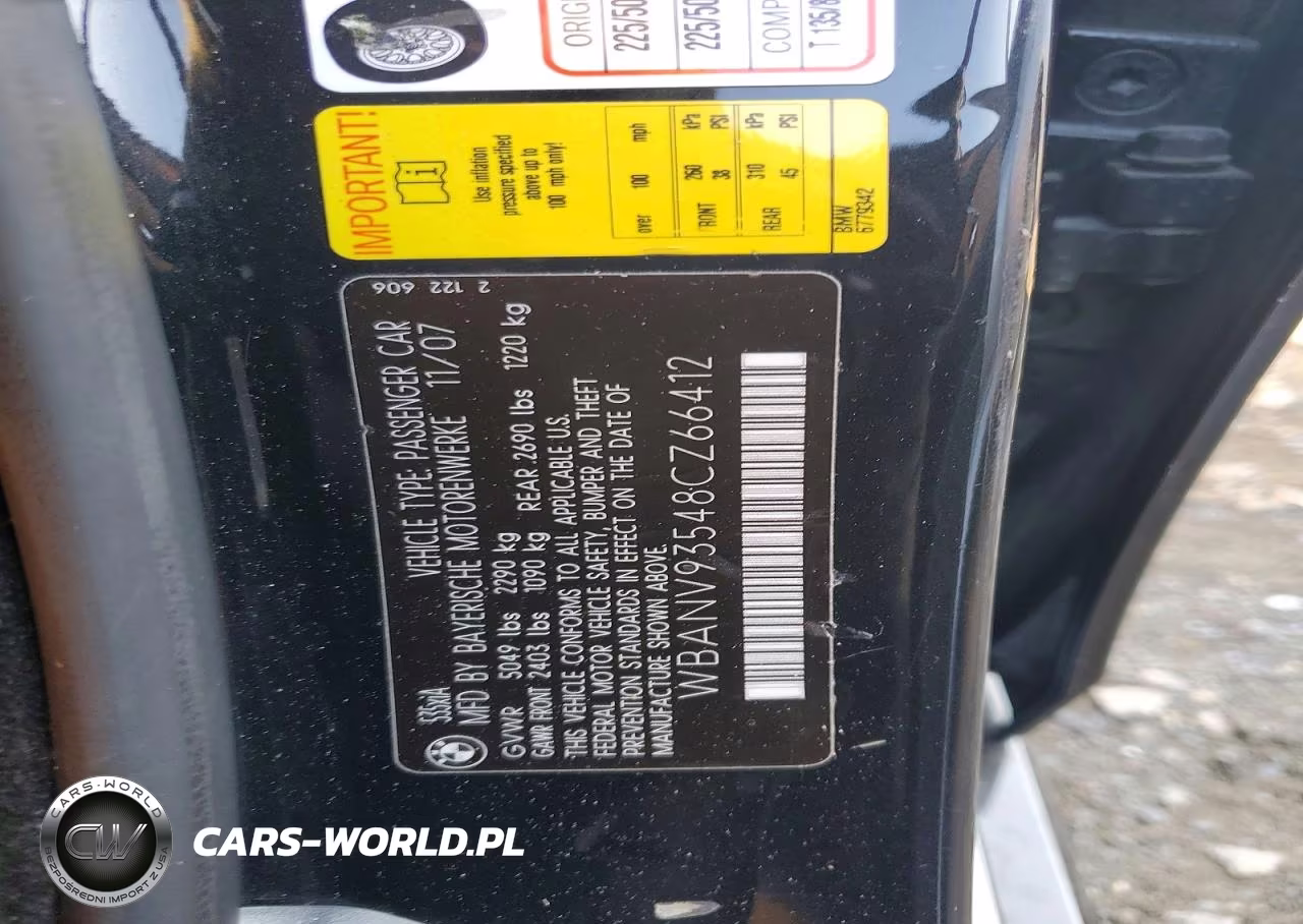 2008 BMW 535 Xi VIN:WBANV93548CZ66412 - 12