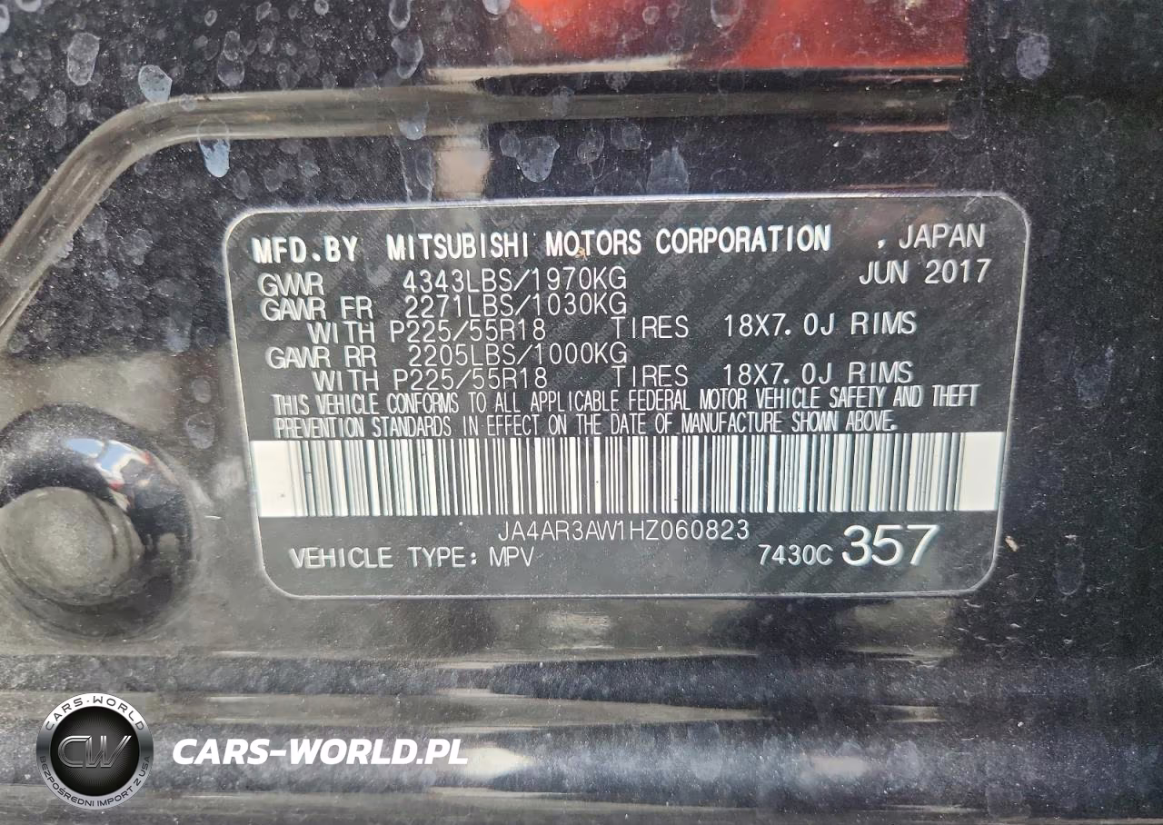 2017 Mitsubishi Outlander Sport Es VIN:JA4AR3AW1HZ060823 - 13