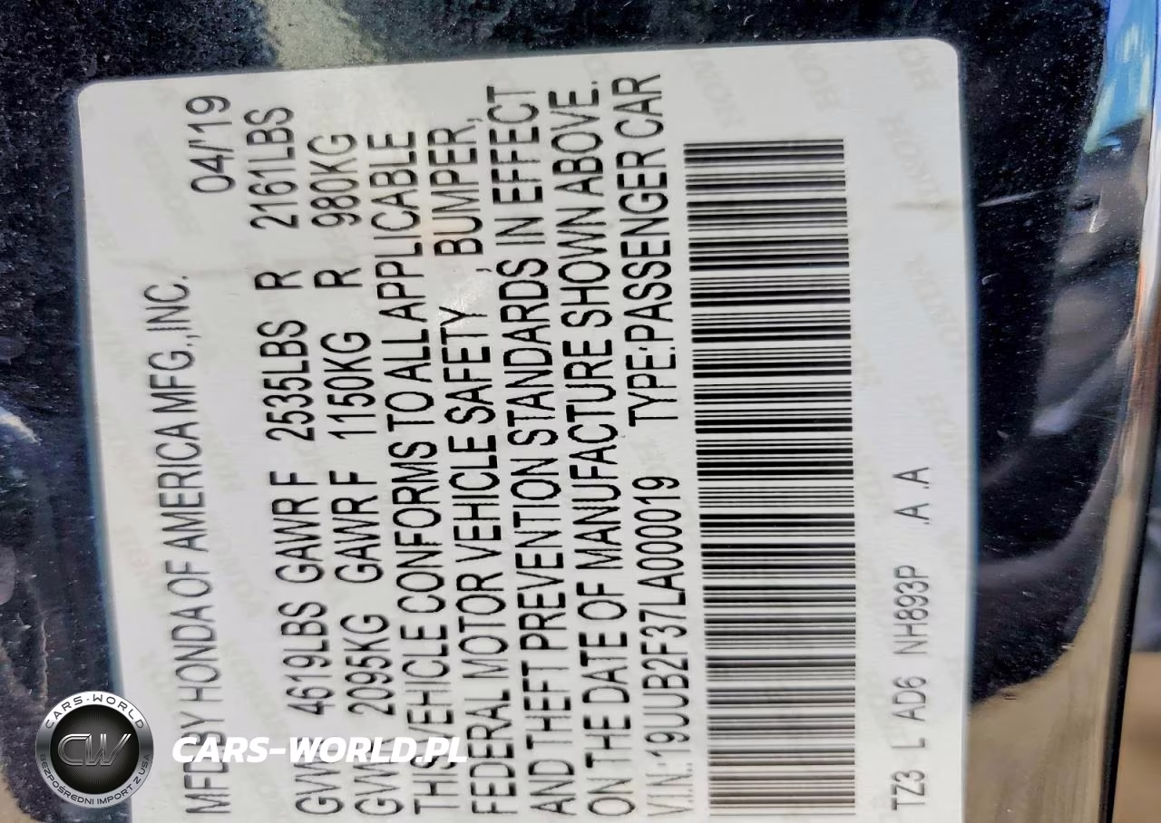 2020 Acura Tlx VIN:19UUB2F37LA000019 - 12
