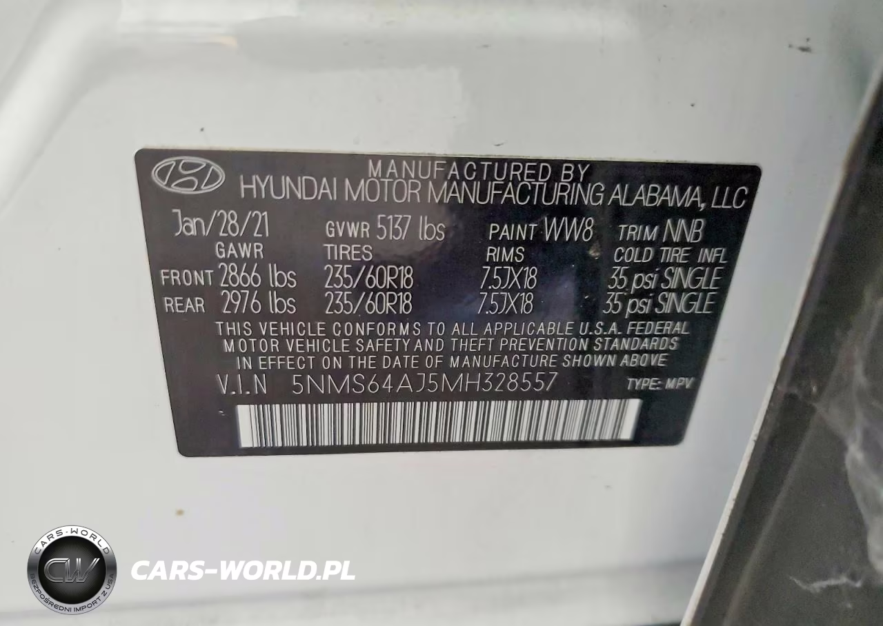 2021 Hyundai Santa Fe Sel VIN:5NMS64AJ5MH328557 - 13