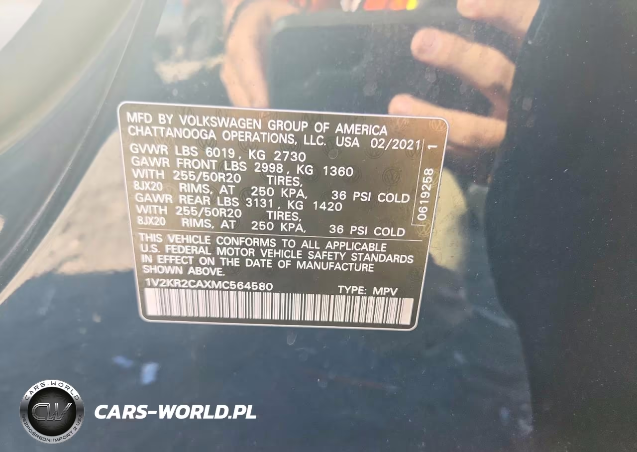2021 Volkswagen Atlas Se VIN:1V2KR2CAXMC564580 - 13