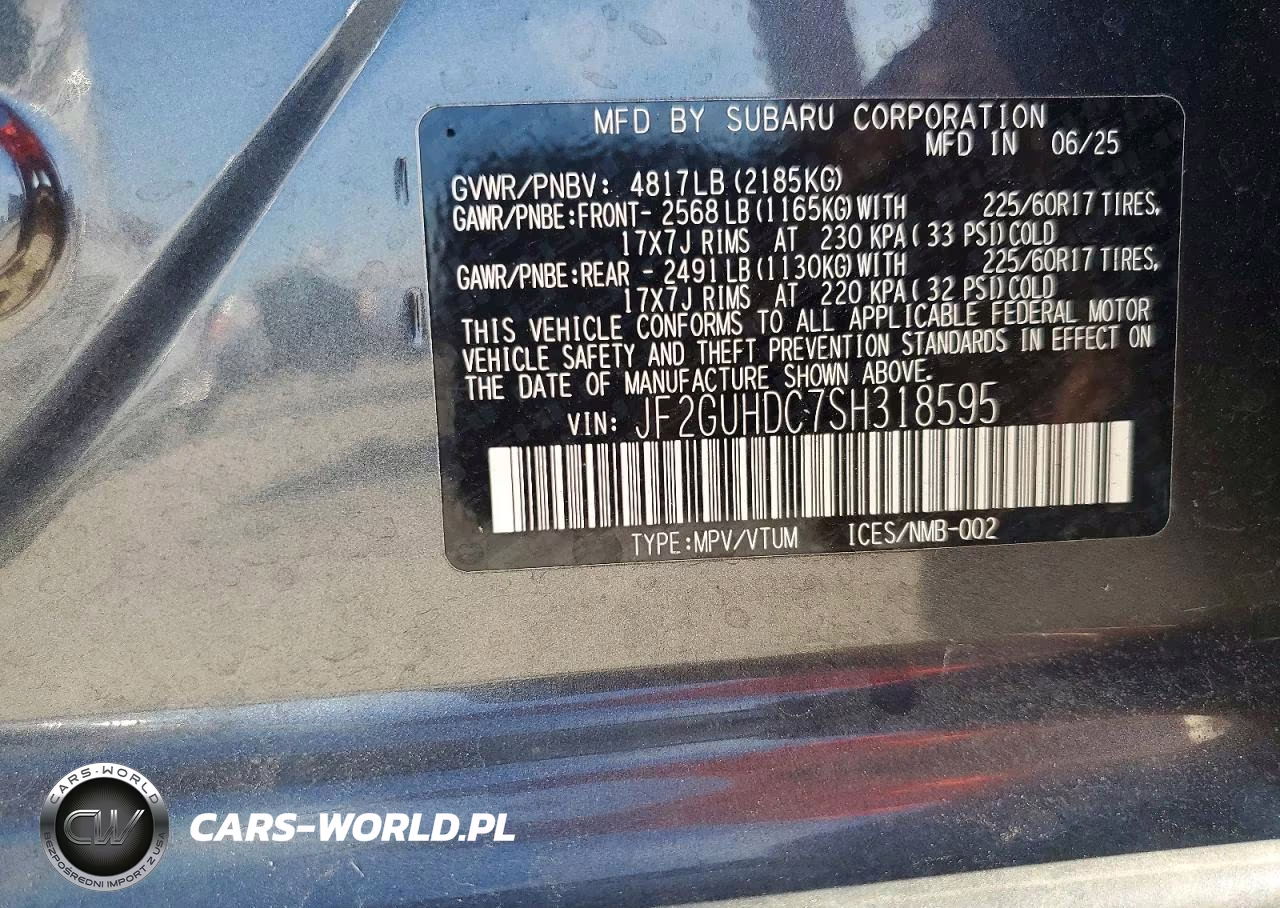 2025 Subaru Crosstrek Premium VIN:JF2GUHDC7SH318595 - 13