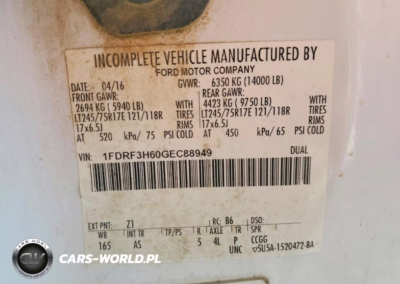 2016 Ford F350 Super Duty VIN:1FDRF3H60GEC88949 - 13