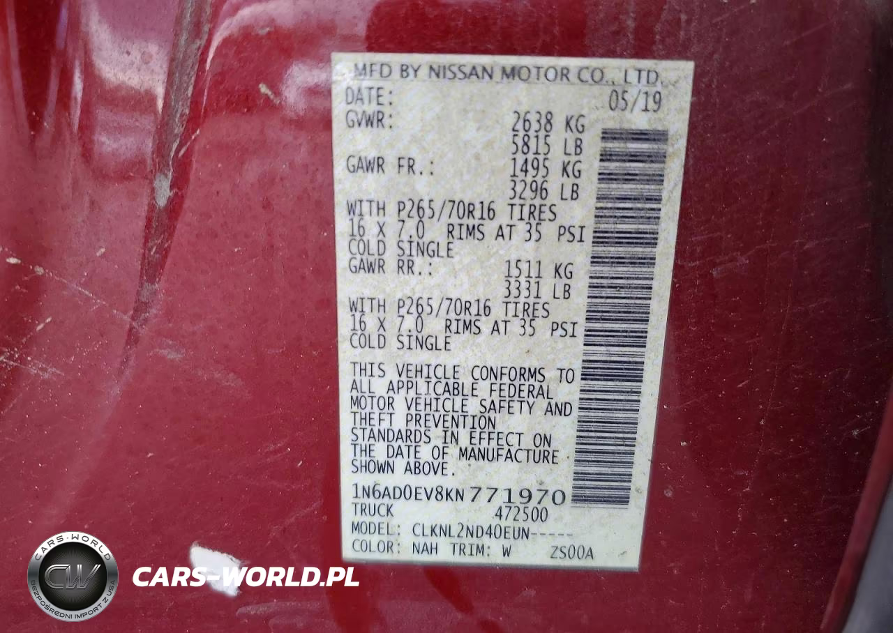 2019 Nissan Frontier Sv VIN:1N6AD0EV8KN771970 - 13