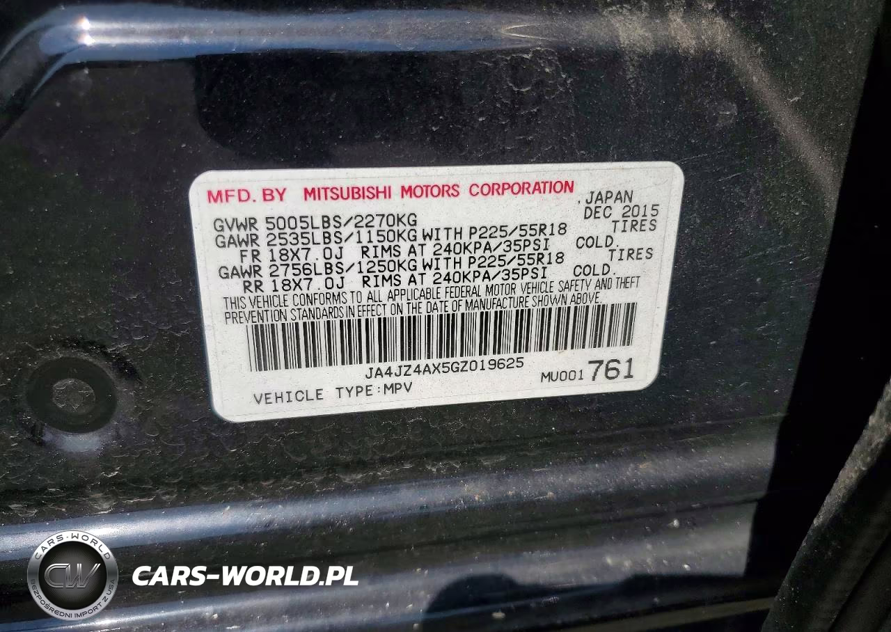 2016 Mitsubishi Outlander Gt VIN:JA4JZ4AX5GZ019625 - 13