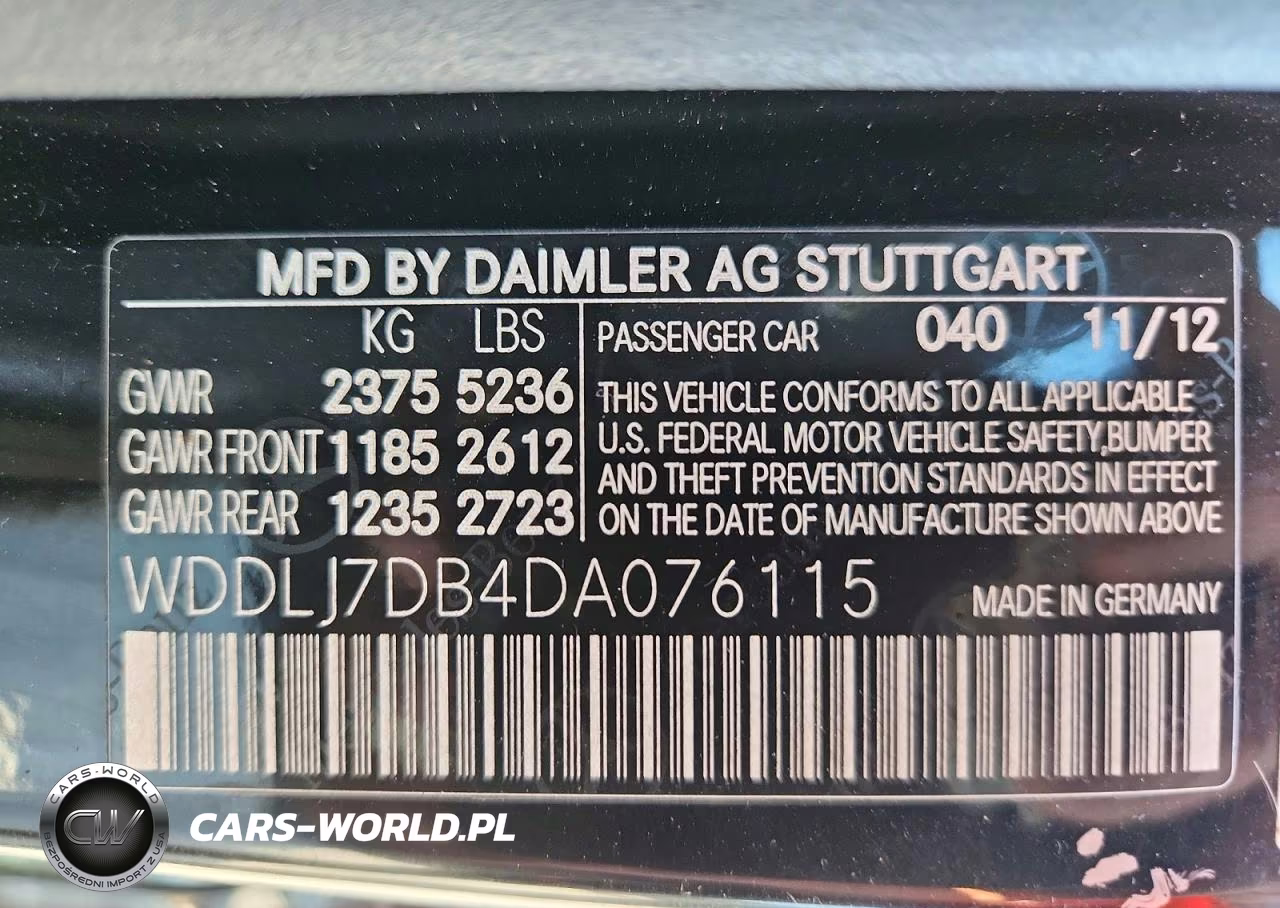 2013 Mercedes-Benz Cls 550 VIN:WDDLJ7DB4DA076115 - 12