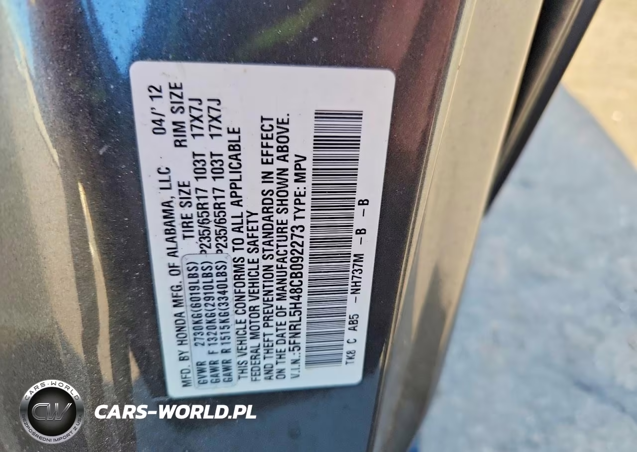 2012 Honda Odyssey Ex VIN:5FNRL5H48CB092273 - 13