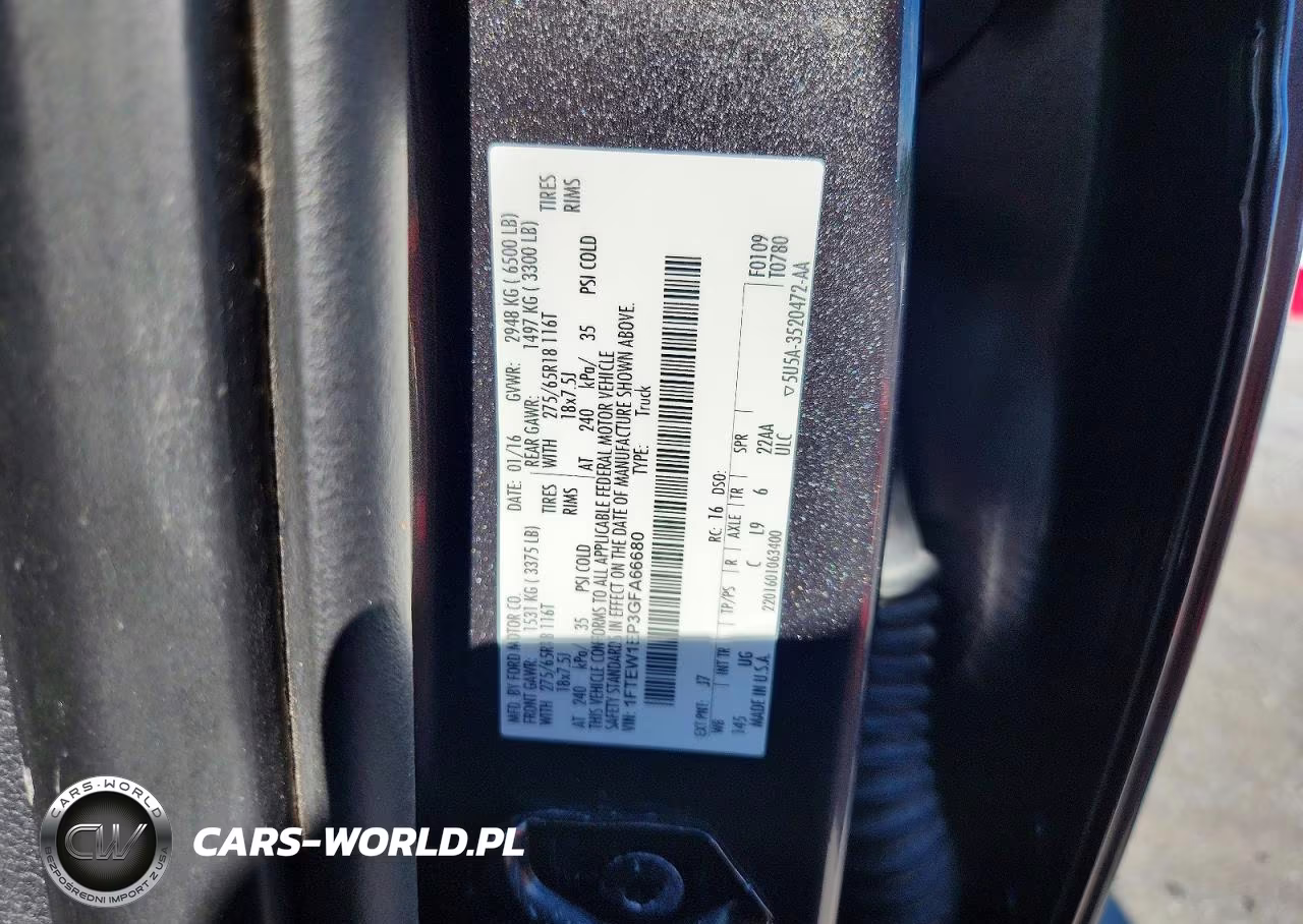 2016 Ford F150 Supercrew VIN:1FTEW1EP3GFA66680 - 12