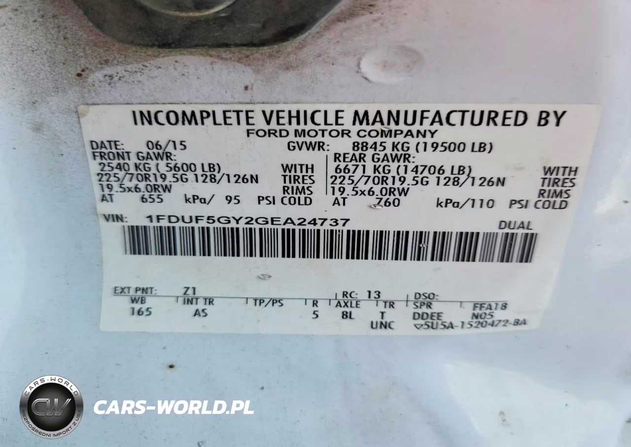 2016 Ford F550 Super Duty VIN:1FDUF5GY2GEA24737 - 12