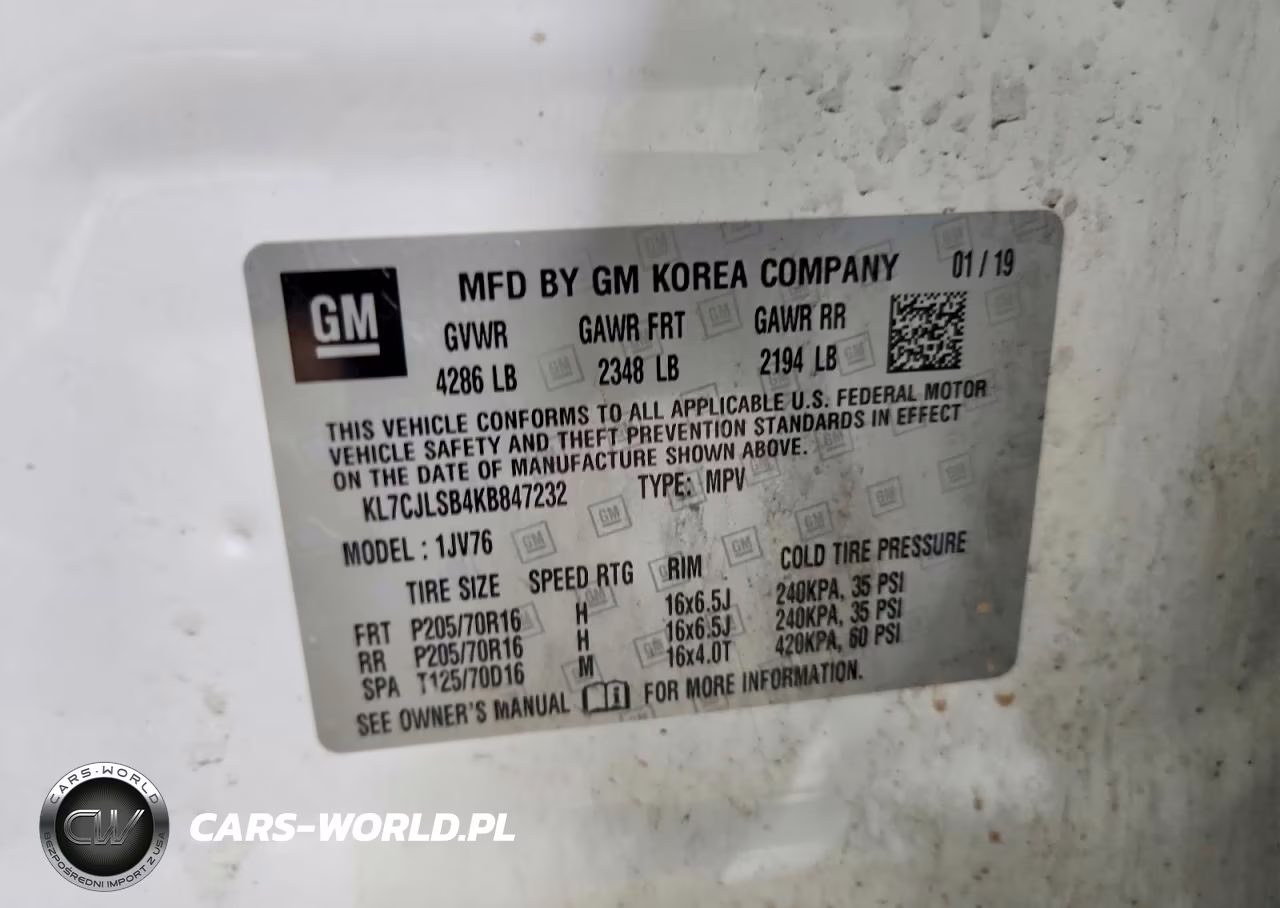 2019 Chevrolet Trax 1Lt VIN:KL7CJLSB4KB847232 - 13