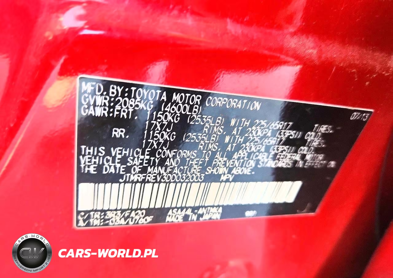 2013 Toyota Rav4 Xle VIN:JTMRFREV3DD032003 - 12