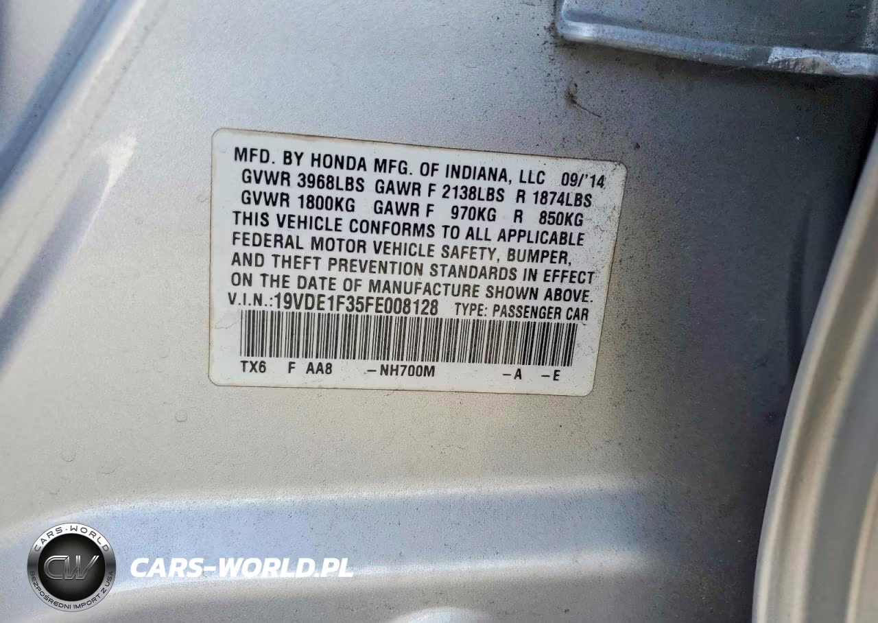 2015 Acura Ilx 20 VIN:19VDE1F35FE008128 - 12