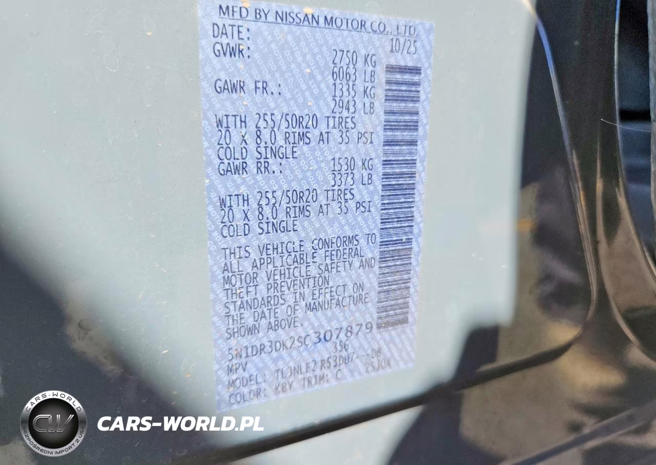 2025 Nissan Pathfinder Platinum VIN:5N1DR3DK2SC307879 - 13