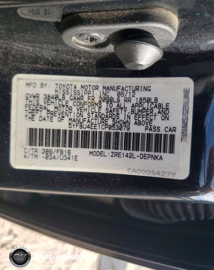 2012 Toyota Corolla Le VIN:5YFBU4EE1CP053079 - 12