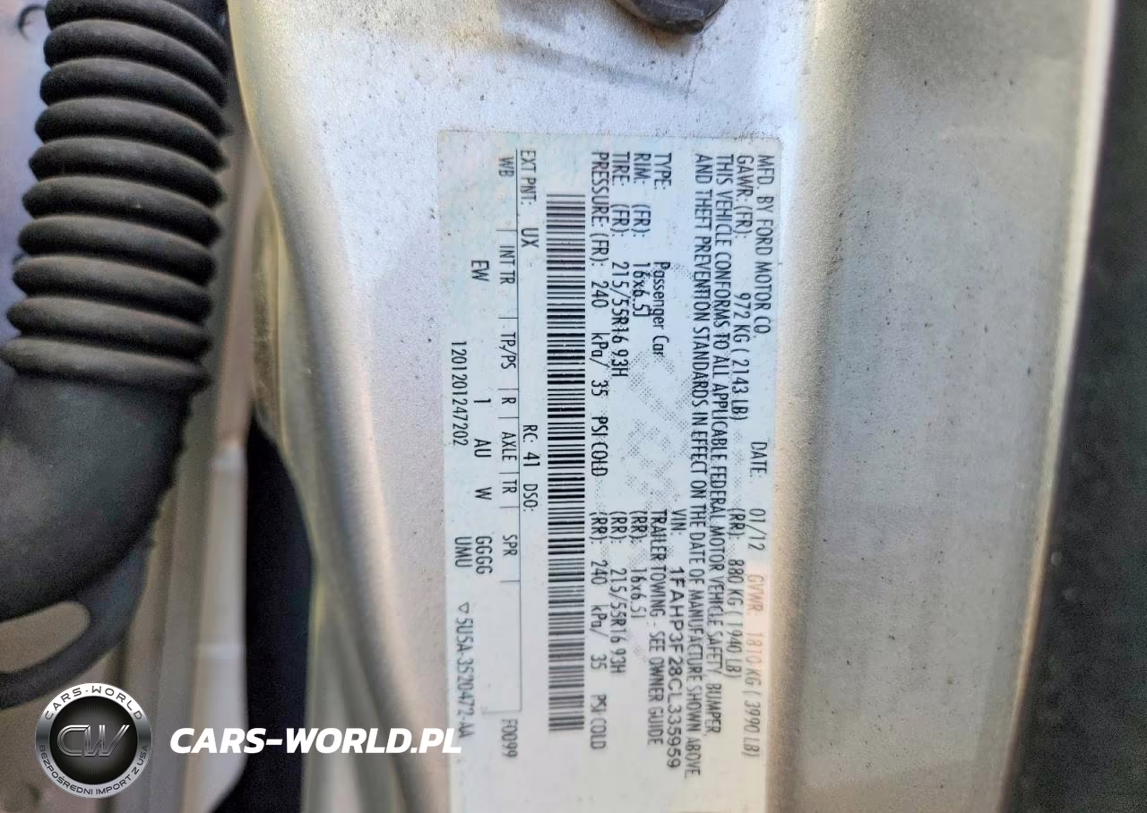 2012 Ford Focus Se VIN:1FAHP3F28CL335959 - 12