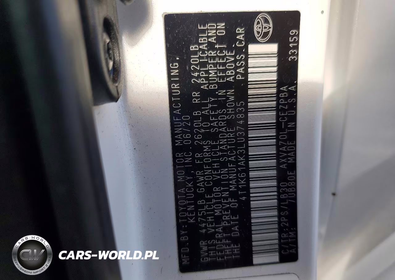 2020 Toyota Camry Xse VIN:4T1K61AK3LU374835 - 13