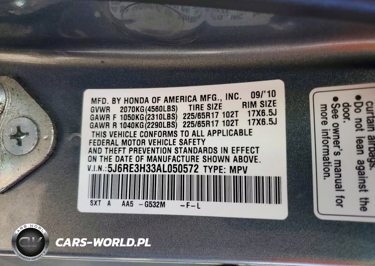 2010 Honda Cr-V Lx VIN:5J6RE3H33AL050572 - 14