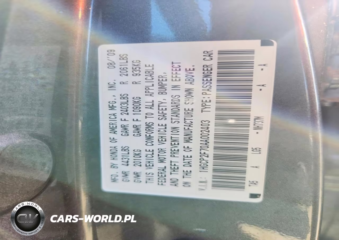2010 Honda Accord Ex VIN:1HGCP2F70AA002403 - 12