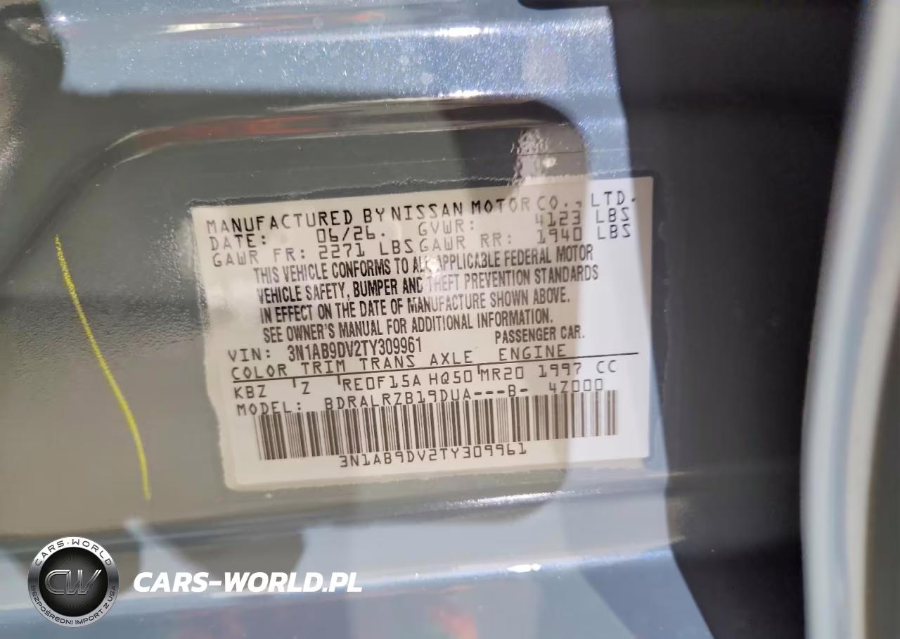 2026 Nissan Sentra Sr VIN:3N1AB9DV2TY309961 - 13