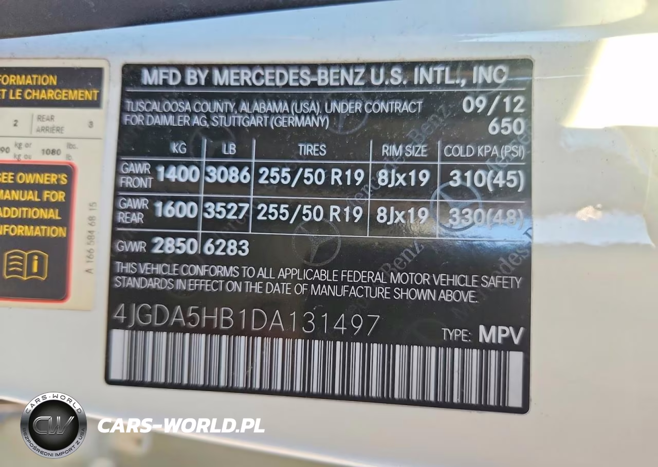 2013 Mercedes-Benz Ml 350 4Matic VIN:4JGDA5HB1DA131497 - 13