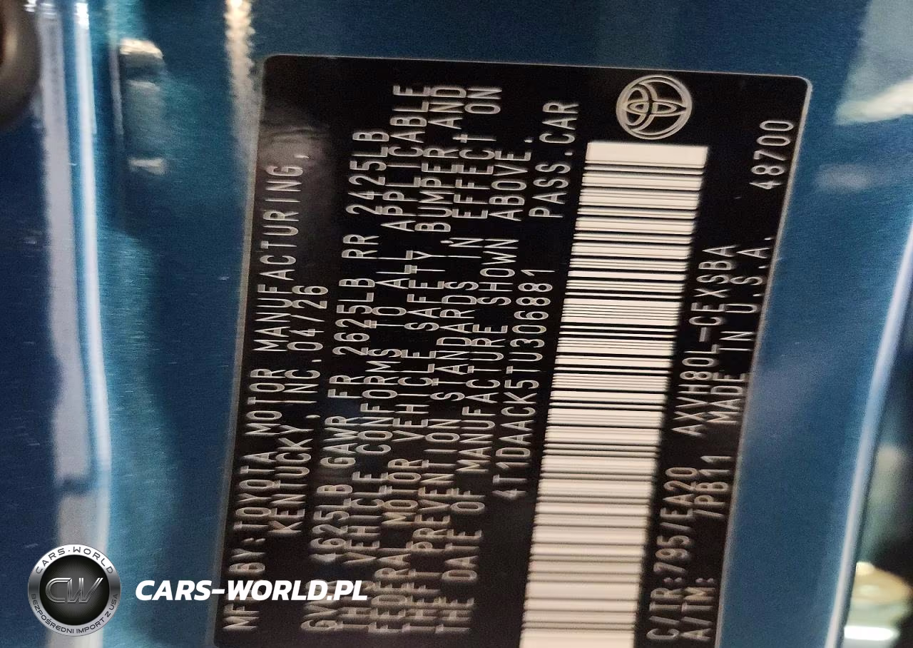 2026 Toyota Camry Se VIN:4T1DAACK5TU306881 - 13