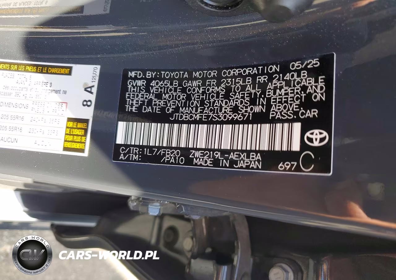 2025 Toyota Corolla Hybrid Le VIN:JTDBCMFE7S3099671 - 12