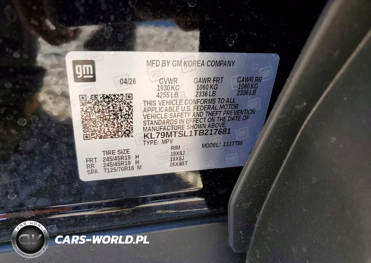 2026 Chevrolet Trailblazer Rs VIN:KL79MTSL1TB217681 - 13