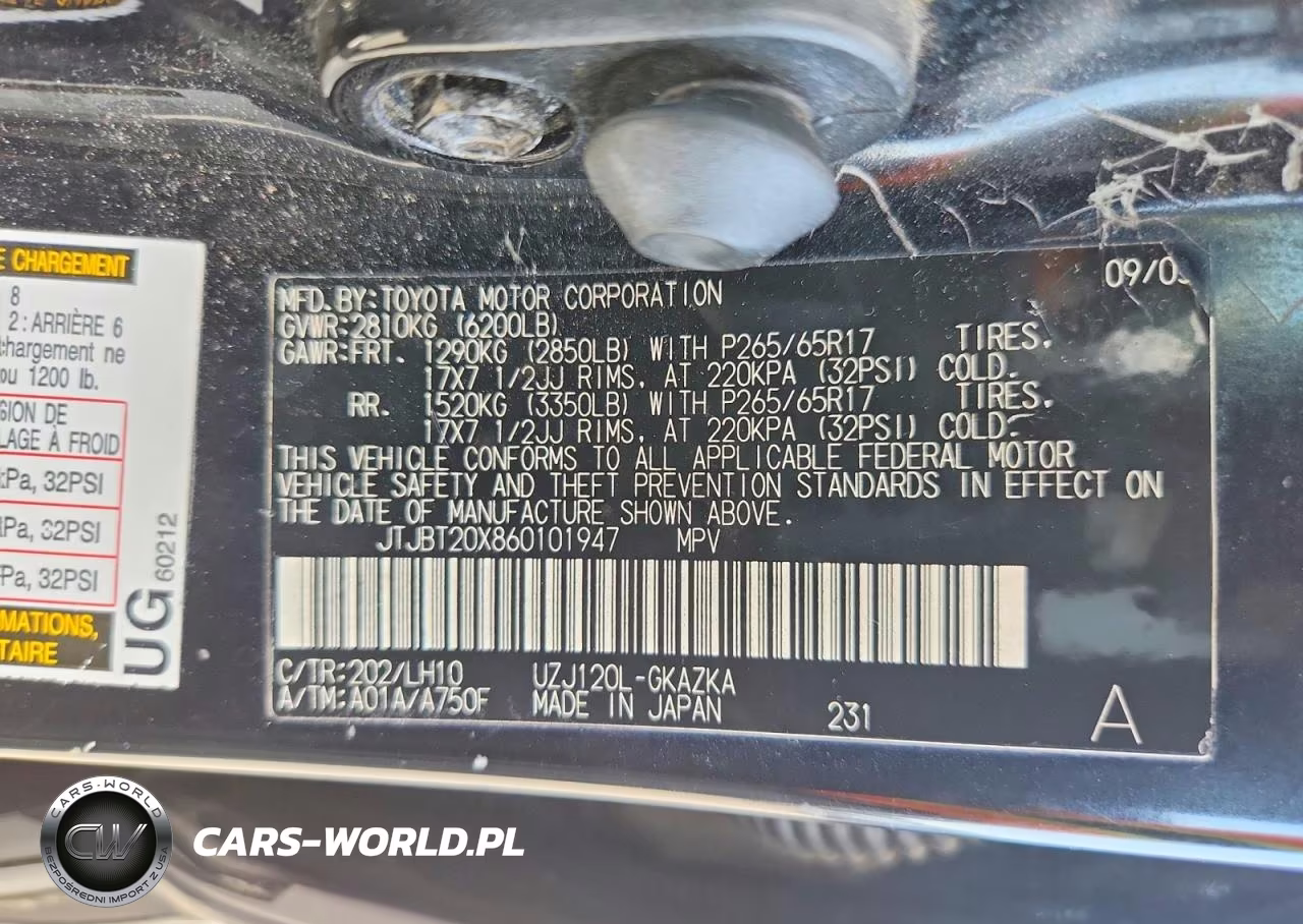 2006 Lexus Gx 470 VIN:JTJBT20X860101947 - 13