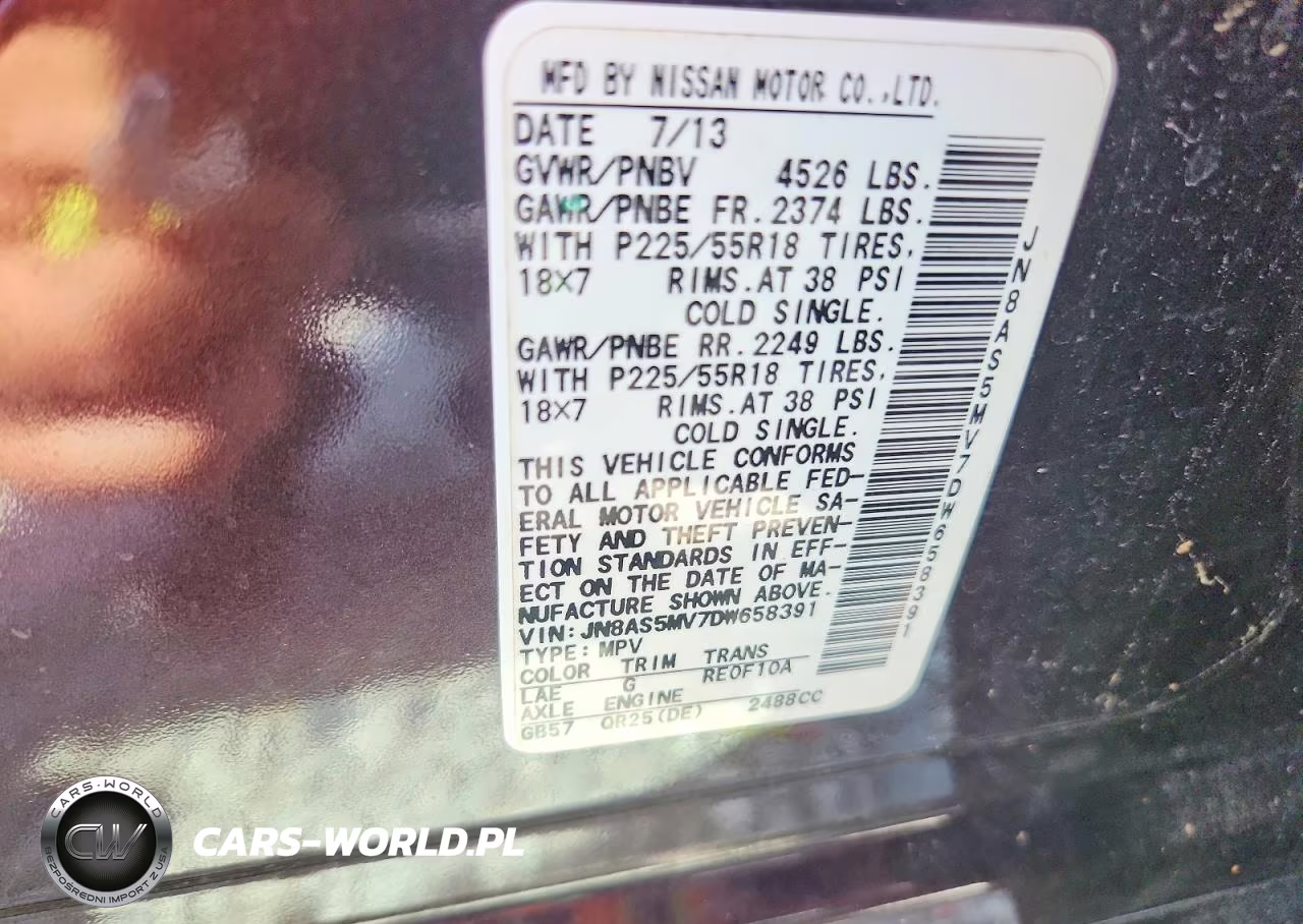 2013 Nissan Rogue S VIN:JN8AS5MV7DW658391 - 13