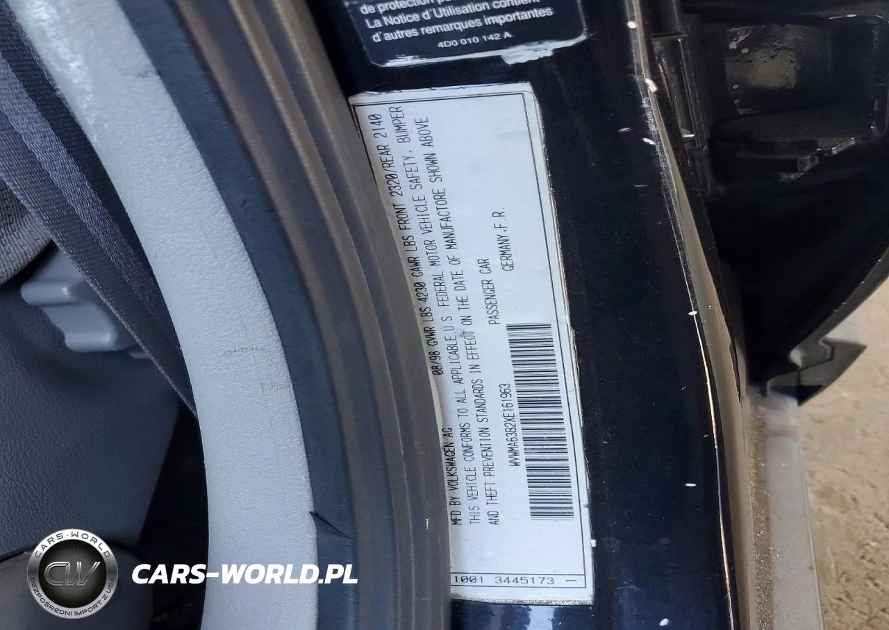 1999 Volkswagen Passat Gls VIN:WVWMA63B2XE161963 - 12