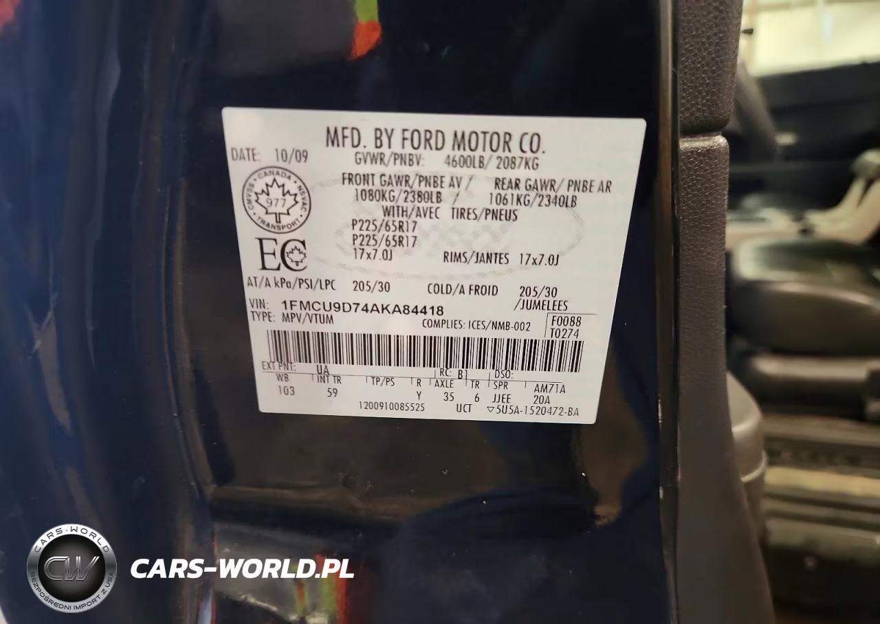 2010 Ford Escape Xlt VIN:1FMCU9D74AKA84418 - 13