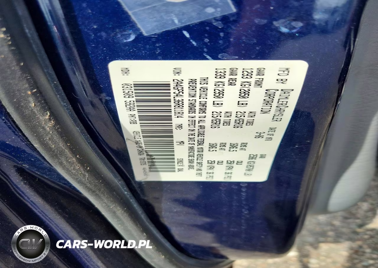 2006 Chrysler Town & Country Touring VIN:2A4GP54L36R811814 - 13