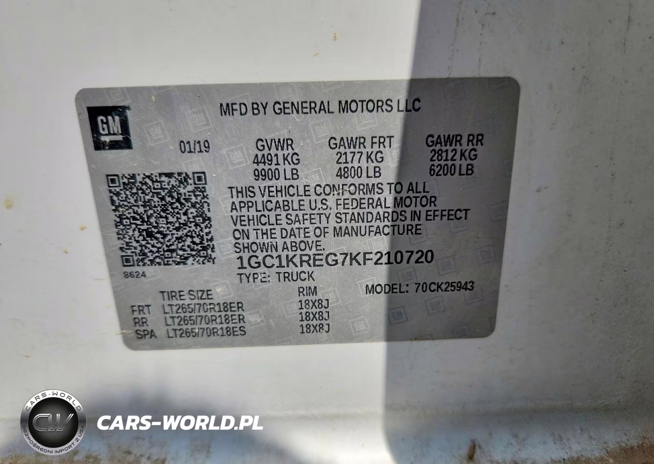 2019 Chevrolet Silverado K2500 Heavy Duty VIN:1GC1KREG7KF210720 - 12