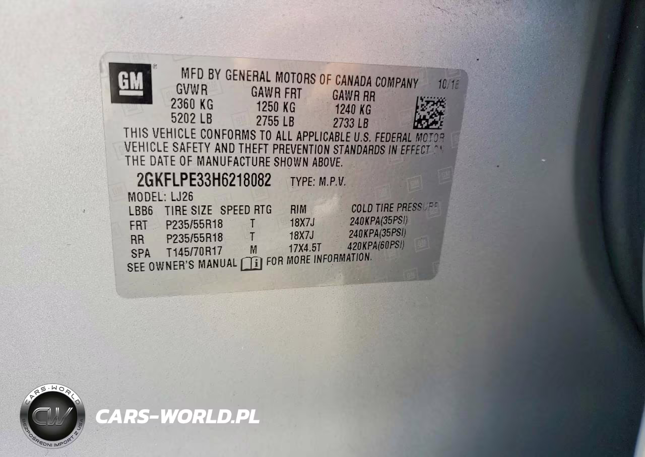 2017 GMC Terrain Slt VIN:2GKFLPE33H6218082 - 13