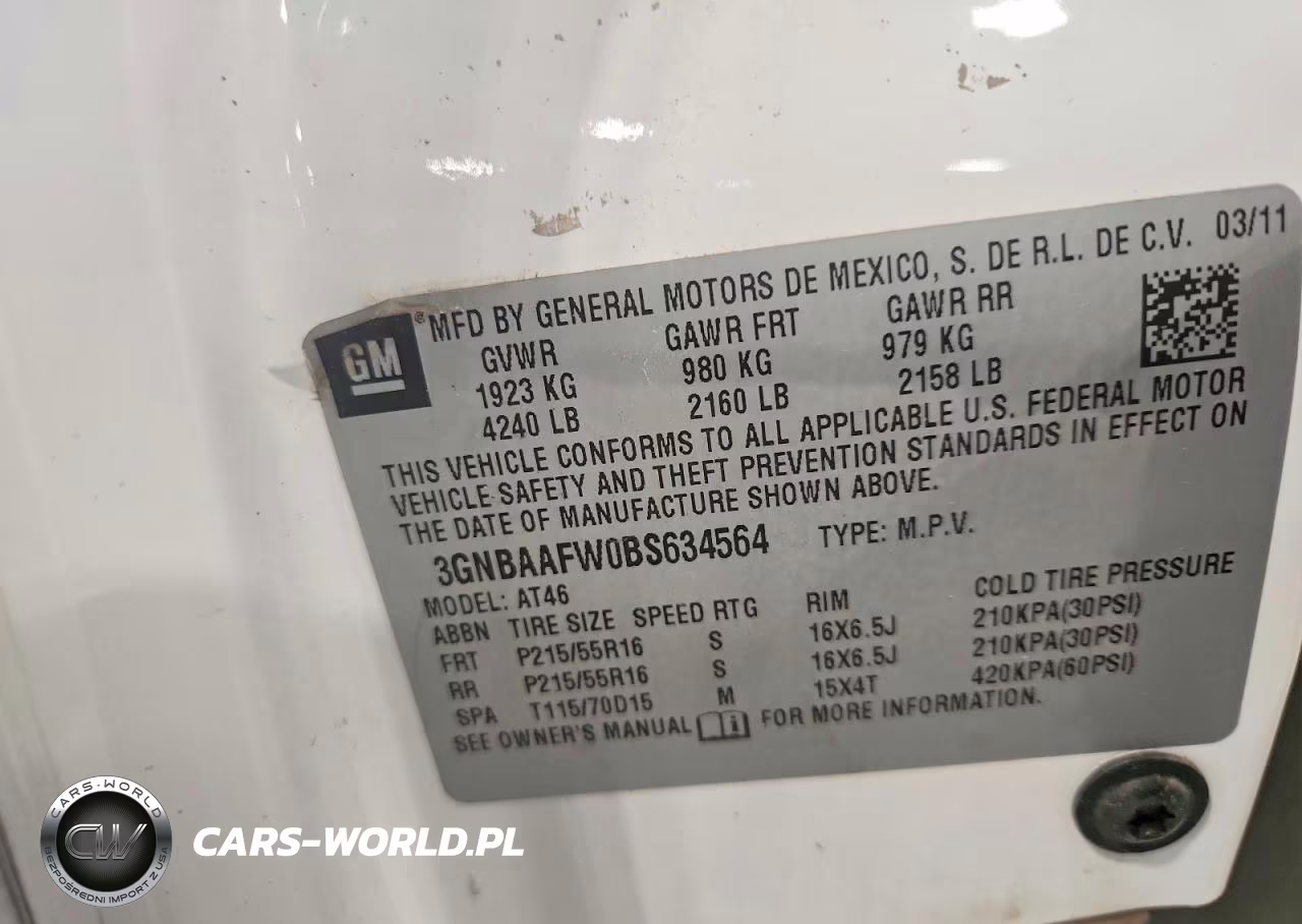 2011 Chevrolet Hhr Ls VIN:3GNBAAFW0BS634564 - 13