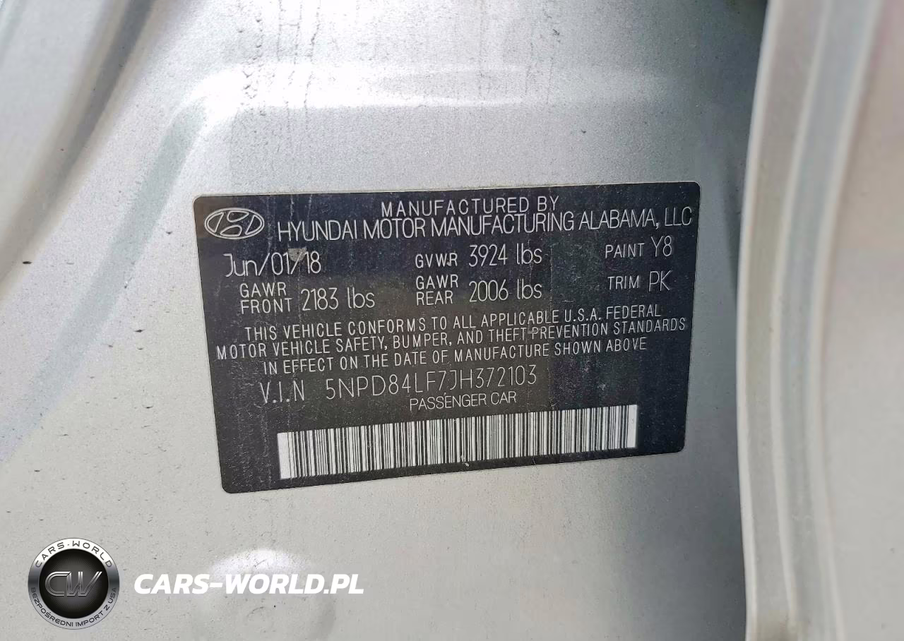 2018 Hyundai Elantra Sel VIN:5NPD84LF7JH372103 - 12