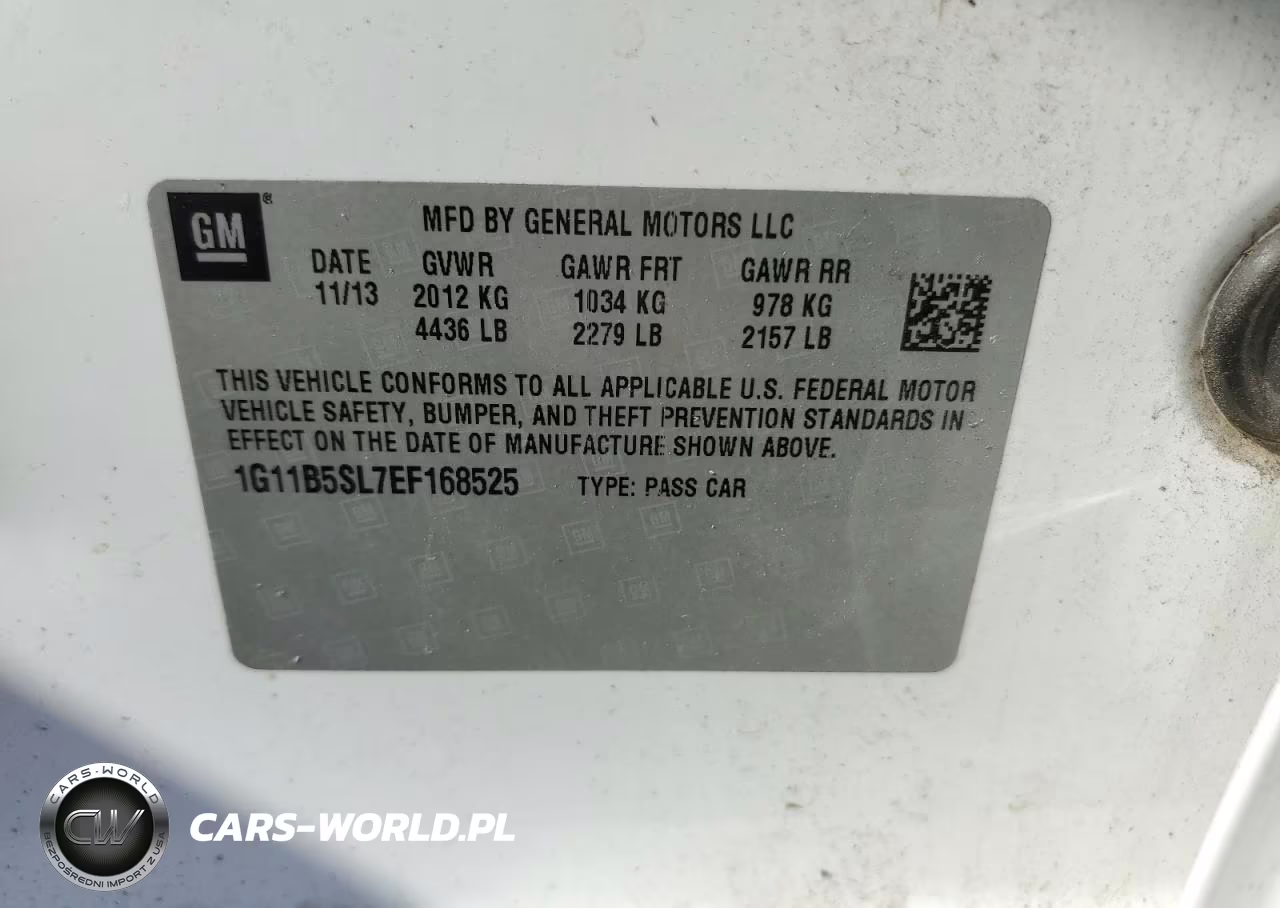 2014 Chevrolet Malibu Ls VIN:1G11B5SL7EF168525 - 12