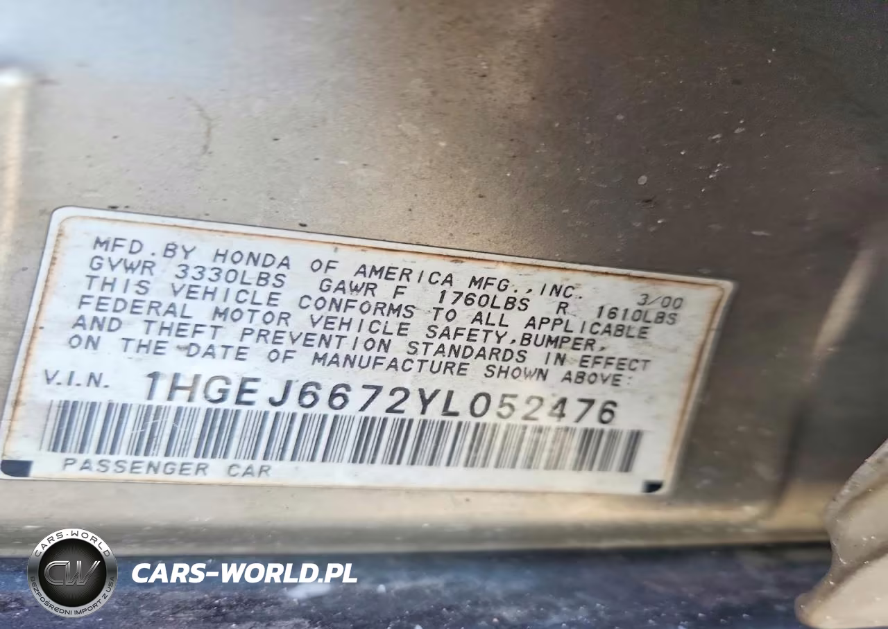 2000 Honda Civic Lx VIN:1HGEJ6672YL052476 - 12