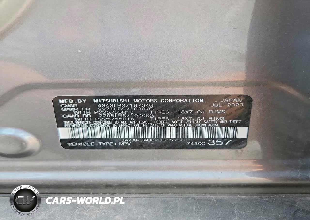 2023 Mitsubishi Outlander Sport S-Se VIN:JA4ARUAU0PU015730 - 13