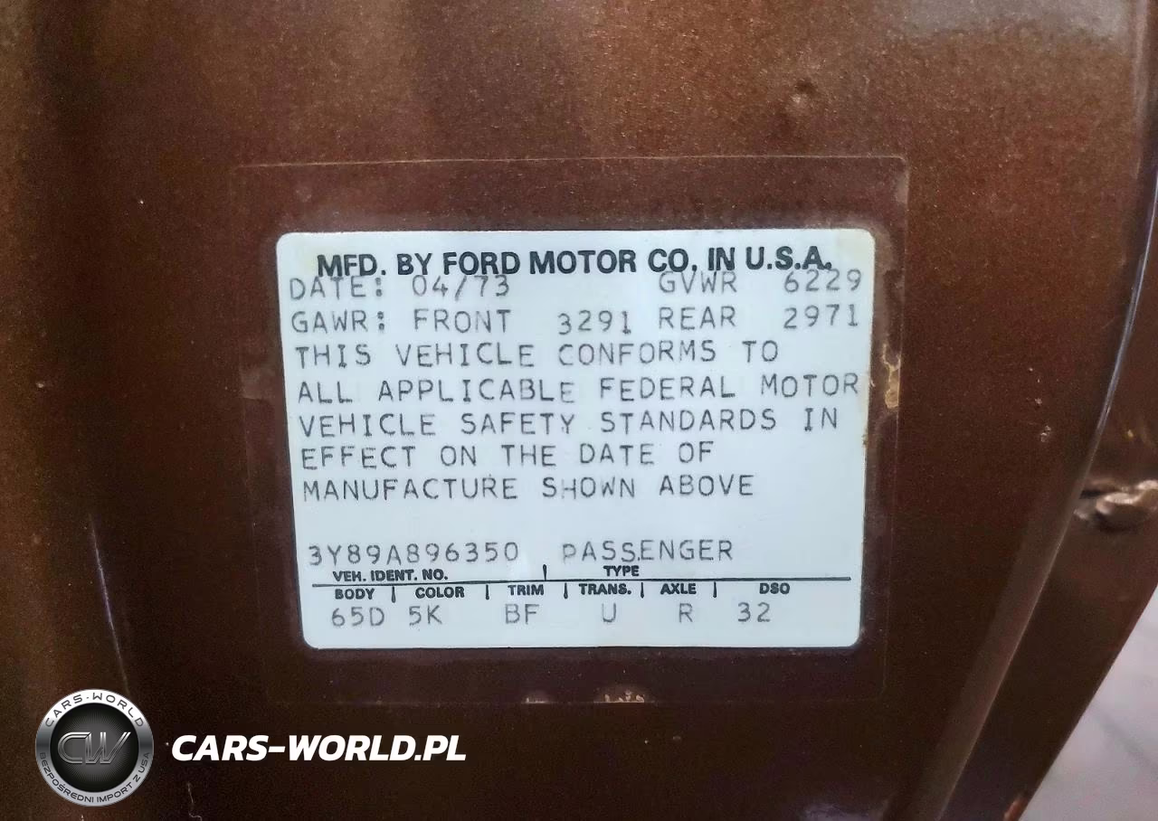 1973 Ford Mark Iv VIN:0000003Y89A896350 - 12