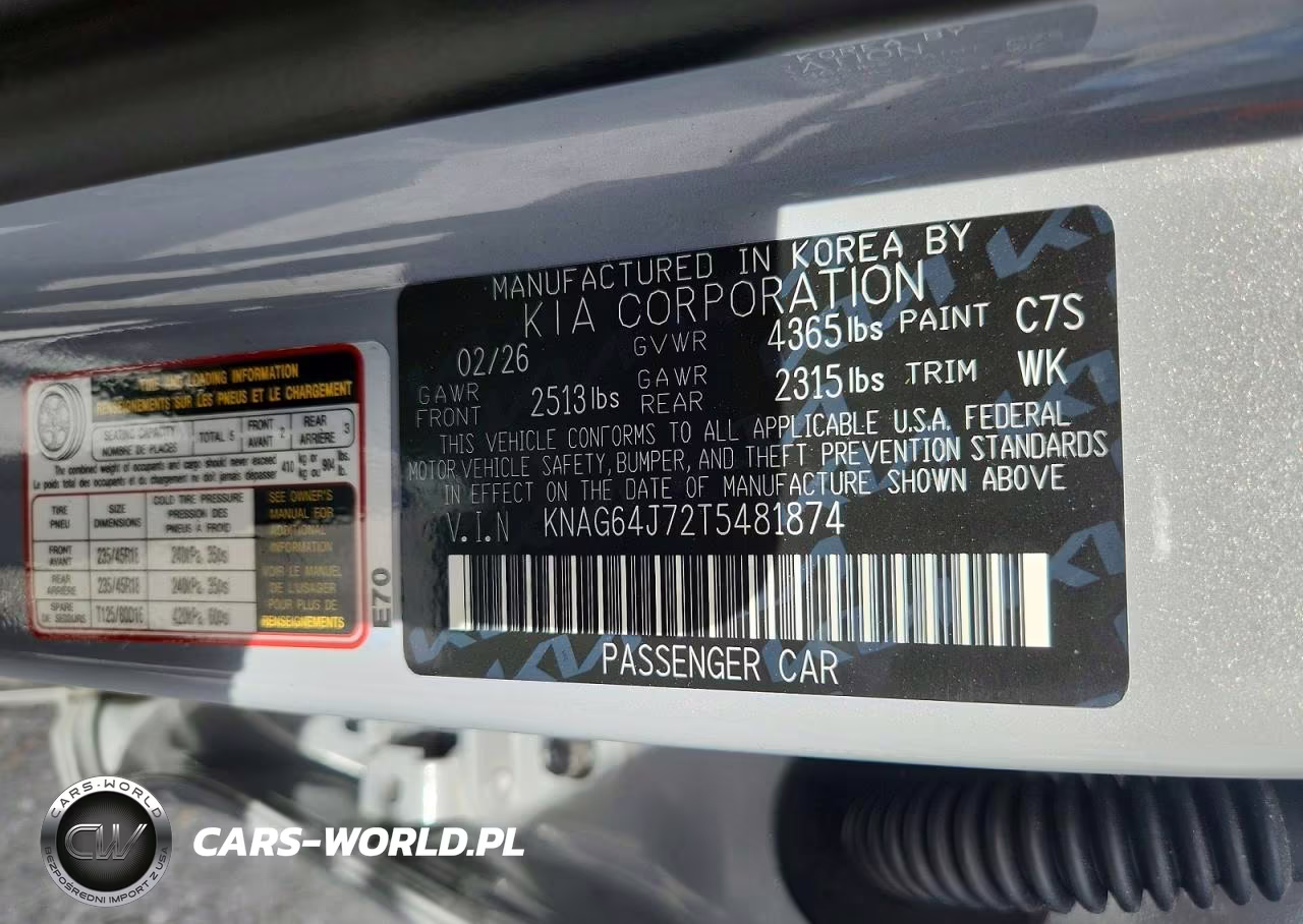 2026 Kia K5 Gt Line VIN:KNAG64J72T5481874 - 12