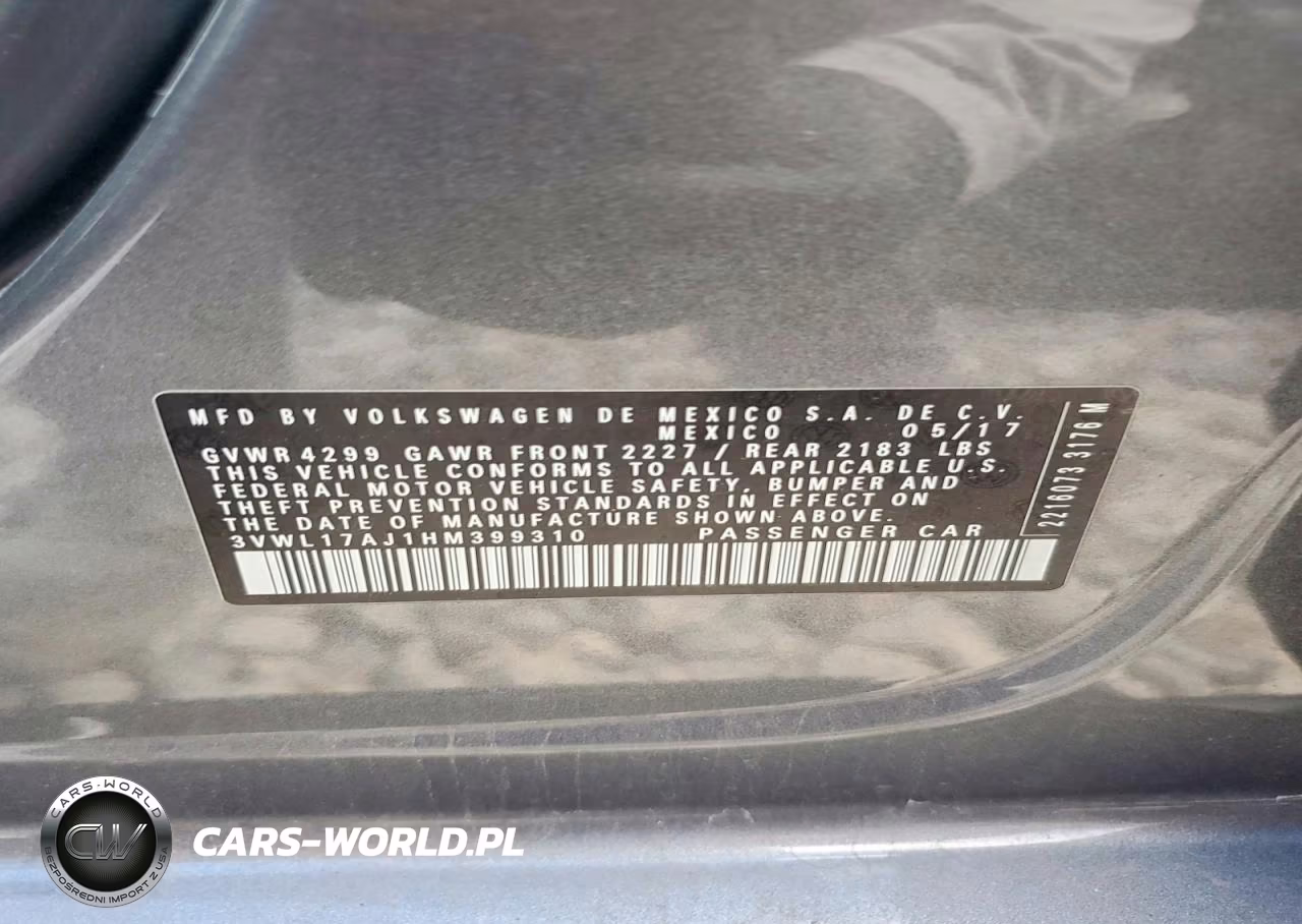 2017 Volkswagen Jetta Sel VIN:3VWL17AJ1HM399310 - 13